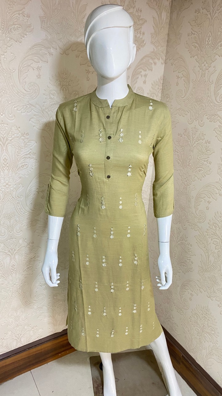 Being Color Embroidered Kurtis