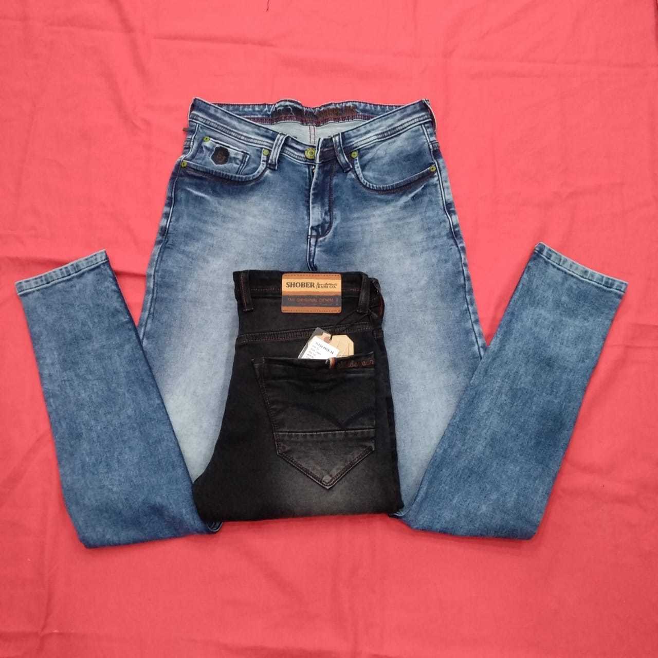Multicolor Plain Jeans