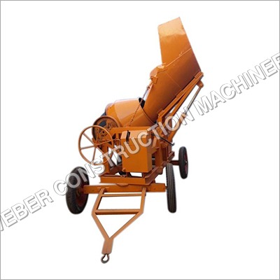 हाइड्रोलिक हूपर के साथ माइल्ड स्टील कंक्रीट मिक्सर