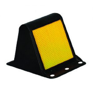 Road Stud - Metal and Plastic, 10x10x10 cm, Yellow | High Visibility, Durable, Easy Install, Long Lasting, Weatherproof, Safe Driving