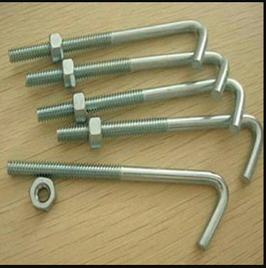 Foundation Bolt - Mild Steel, Diameter 6-25 Mm, Length 4-40 Inches, White Zinc Finish | High Tensile Strength 400 N/mm2, Corrosion Resistant