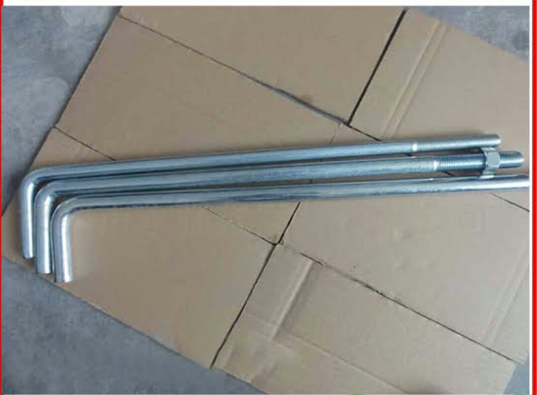 Foundation Bolt - Mild Steel, Diameter 6-25 Mm, Length 4-40 Inches, White Zinc Finish | High Tensile Strength 400 N/mm2, Corrosion Resistant