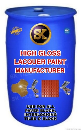 High Gloss Lacquer Paint - Liquid Acrylic Blend | Heavy Polish Finish, 3-year Shelf Life, For Paver Blocks & Concrete Tiles