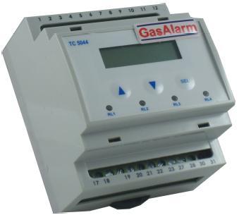 गैस, वायु प्रवाह, स्तर, नमी आदि के लिए ट्रांसमीटर के लिए गैस अलार्म सिंगल चैनल कंट्रोलर।