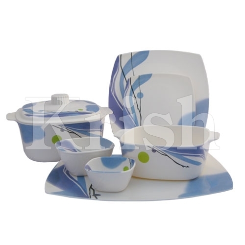 आवश्यकता के अनुसार 32 पीस स्क्वायर फ़ैमिली सेट - नीला स्काई