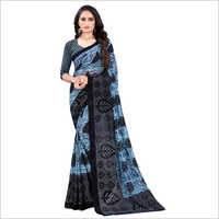 Ethnic Ladies Poly Georgette Saree