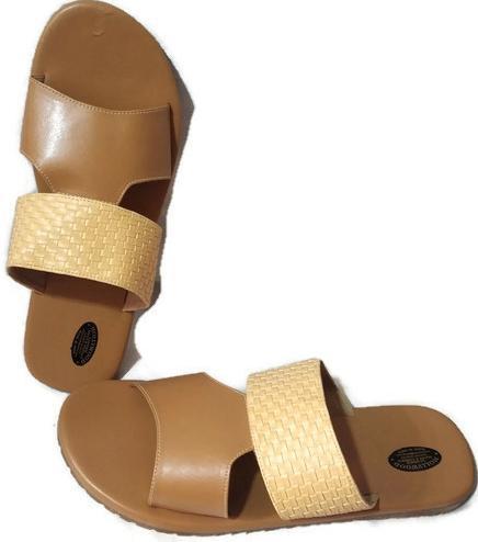 Light Brown & Cream Slippers For Men