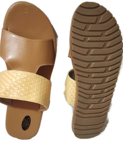 Light Brown & Cream Slippers For Men
