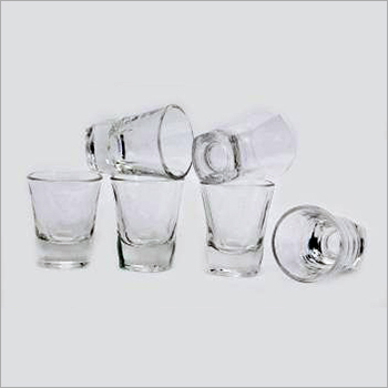 60 ML Vodka Shot Glass - Clear Glass, Silver Color, Round Shape | Moisture Resistant, Scratch Proof, Lightweight, Leak Proof Features