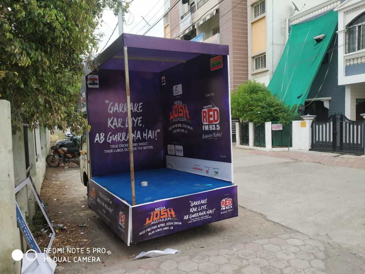 Mobile Van - Metal/fabric Structure, Vinyl Print Material, Variable Dimensions | Mobile Advertising For Events, Roadshows & Promotions