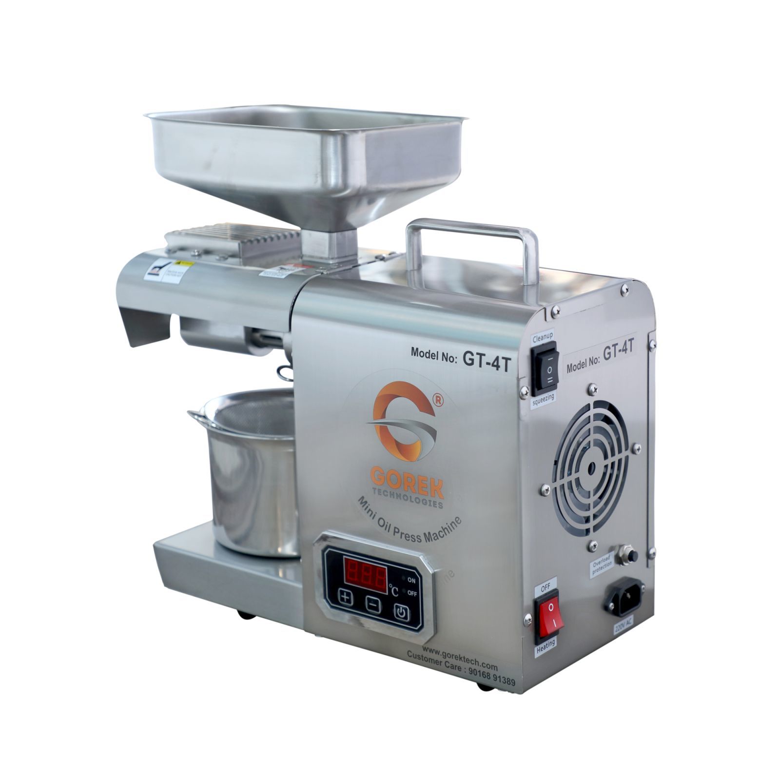 Oil Maker Machine - 304 Food Grade Stainless Steel, 360x160x350 Mm, Silver | Automatic Operation, 3-6 Kg Production Capacity, 400w Power, 1 Year Warranty