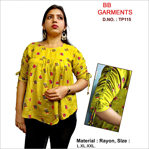 Ladies Printed Top - Lightweight Cotton Blend, Sizes L, Xl, Xxl | Multicolor Printed Design, Sleeveless, Easy To Wash For All Seasons