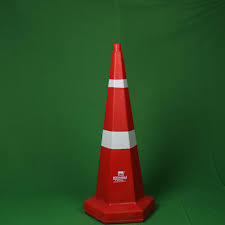 Traffic Cone - Plastic Material, 750 Millimeter Size, Red Color | Manual Usage for No Parking Sign, Lightweight 2-3 Kilograms