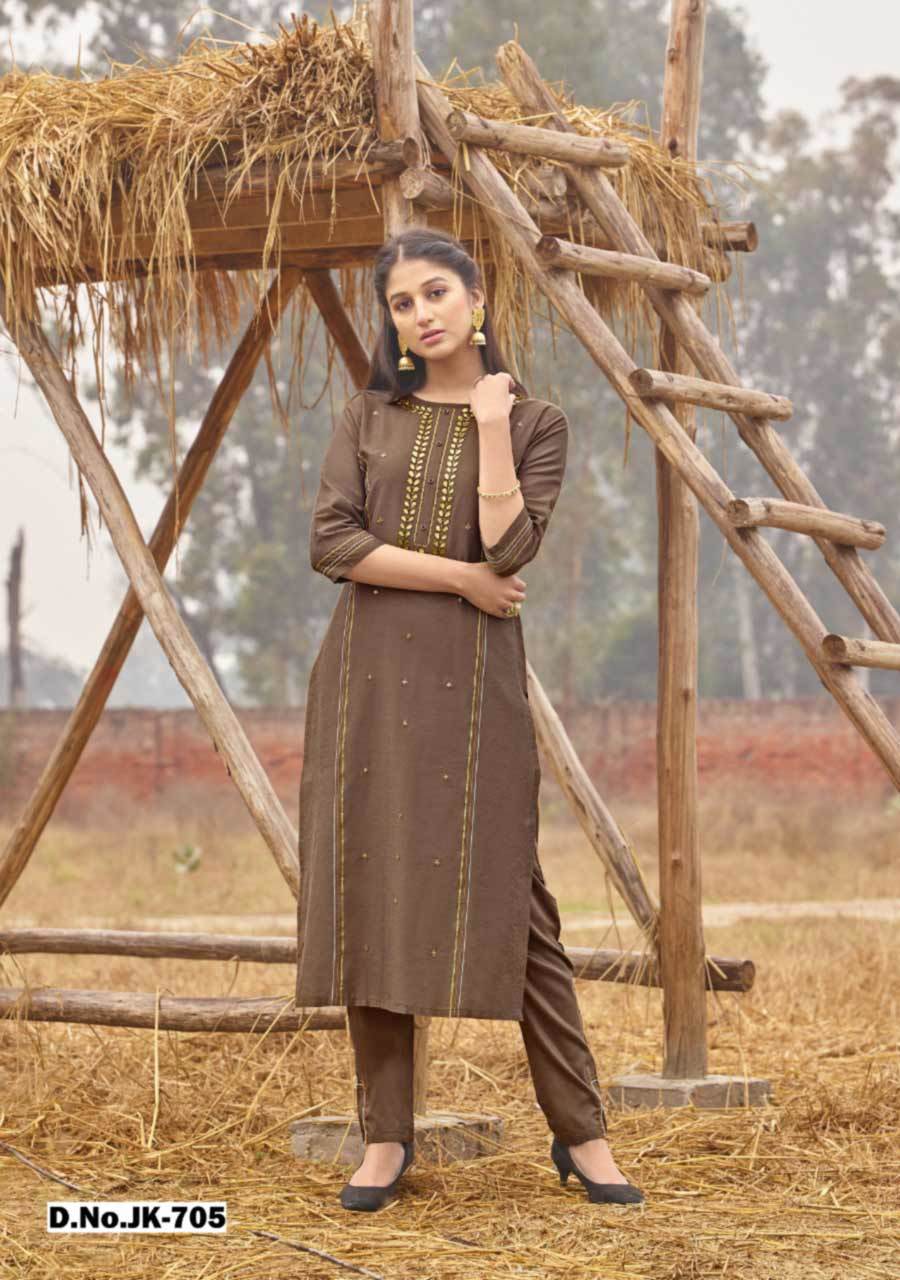 Cotton By Rayon Soft Silk Kurti With Pant - M, L, Xl, 2xl, 3xl | Traditional Ethnic Style, Handwork Accessories, Quick Dry, Washable