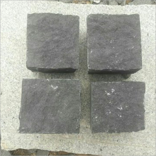 Square Shape Granite Cobblestone - 4x4, 6x6, 8x8 Inch Sizes | Grey Natural Stone, 2-4 Inch Thickness, Other Cobblestone Type