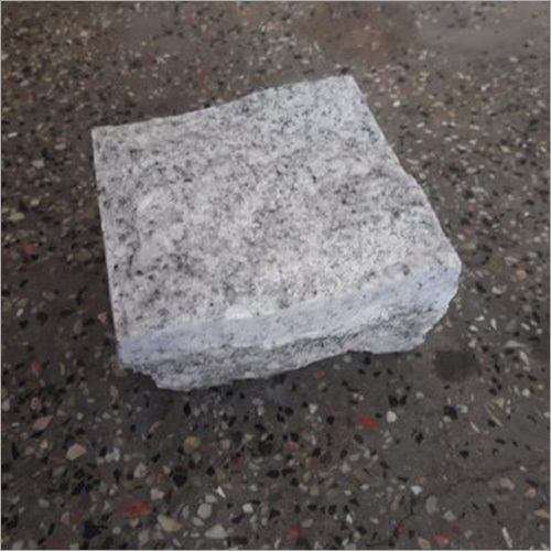 White Granite Cobblestone - 4x4, 6x6, 8x8 Inch Sizes | Natural Granite, Elegant White Color, 2-4mm Thickness