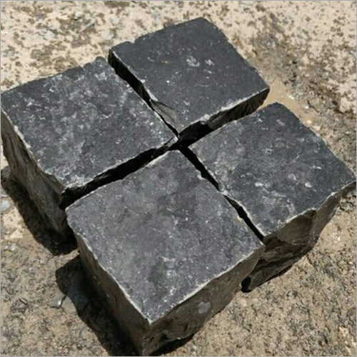 Natural Black Lime Cobblestone Size: 4*4
