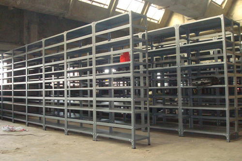 Slotted Angle Warehouse Rack - Heavy-duty Steel, 5 Tier Storage System | Durable Design For Enhanced Load Capacity And Versatile Use