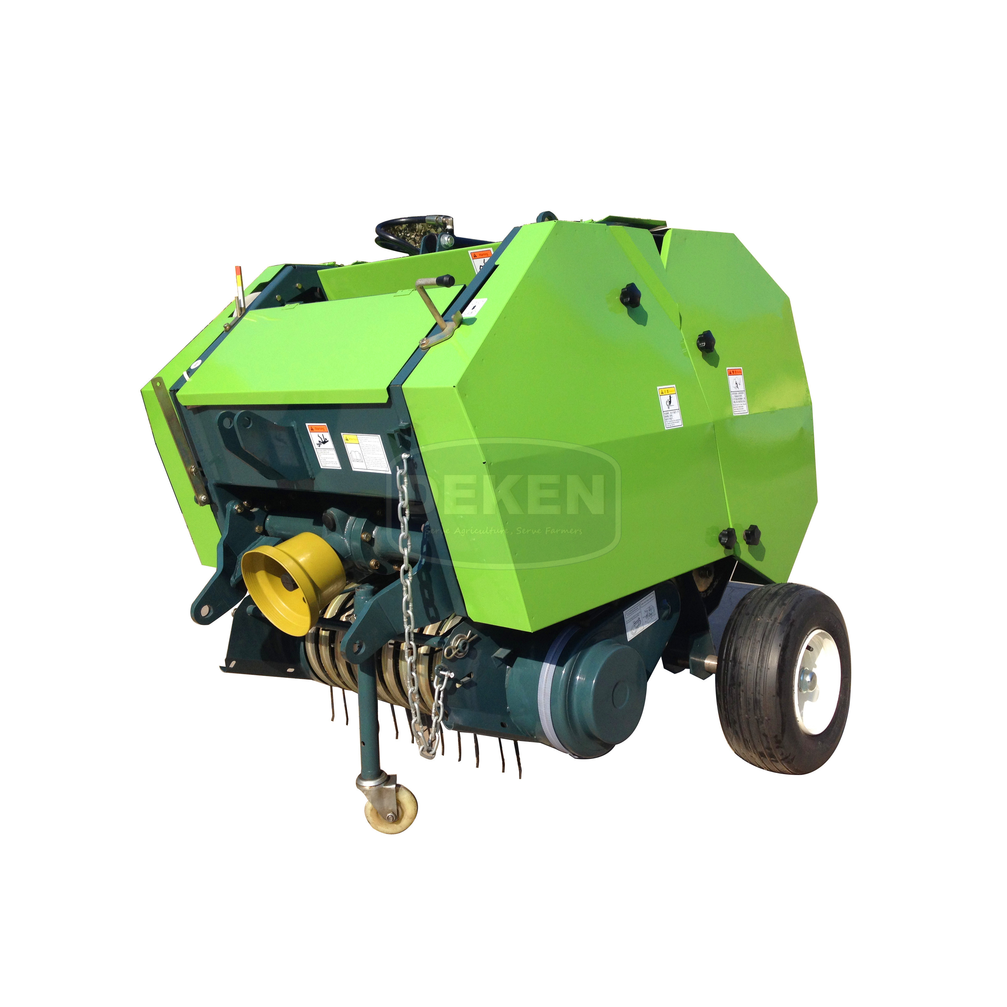 Deken Mini Round Baler - Metal, 115x130x120 Cm, Green/yellow/red/blue - Gear Drive, 500 Kg, Electric Start, 25-50 Hp, 2-5 Km/h Efficiency