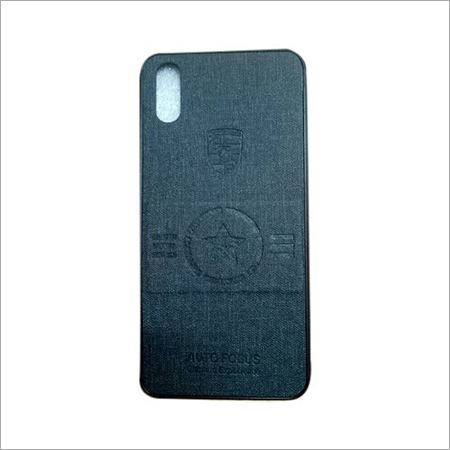 Leather Mobile Covers - Leather Material, 1-2 mm Thickness, Plain Black Design | With Camera Hole, Packet Packaging, 100-300 gm Weight
