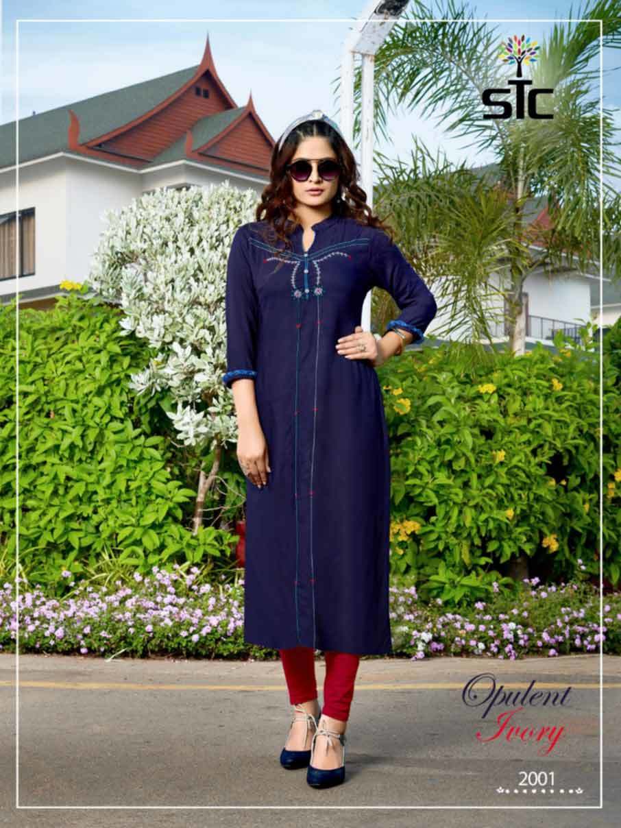 Rayon With Premium Hand Work Kurti - Rayon 14kg, Sizes M(38)-xxxl(46), 3/4 Sleeve , Modern Casual & Formal Wear | Cool Dry, Quick Dry, Dry Cleaning, Customized Logo