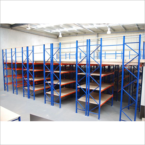 Industrial Mezzanine Flooring - Steel, Customizable Dimensions, Blue Color | 1000 kg/m2 Load Capacity, Durable Plywood Finish
