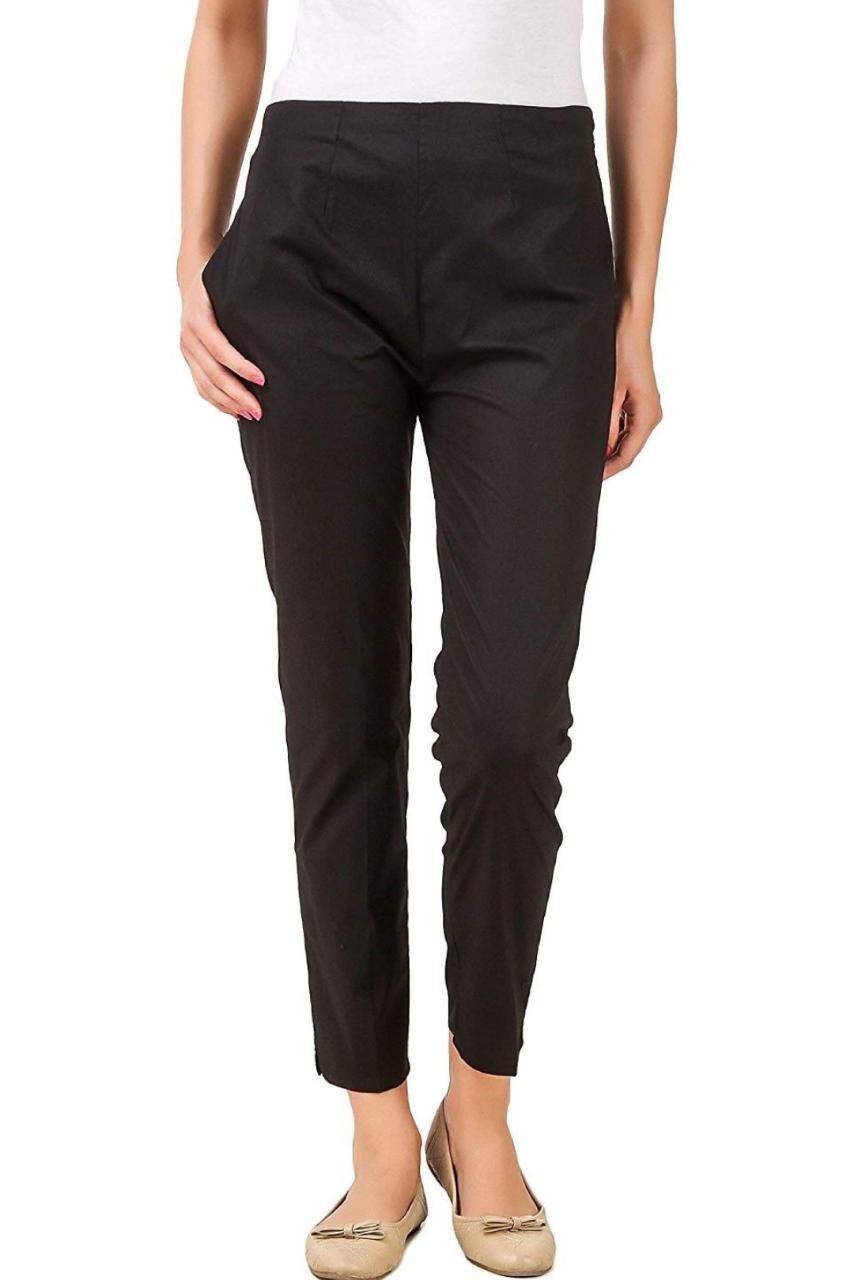 Ladies Cotton Plain Pant Decoration Material: Cloths