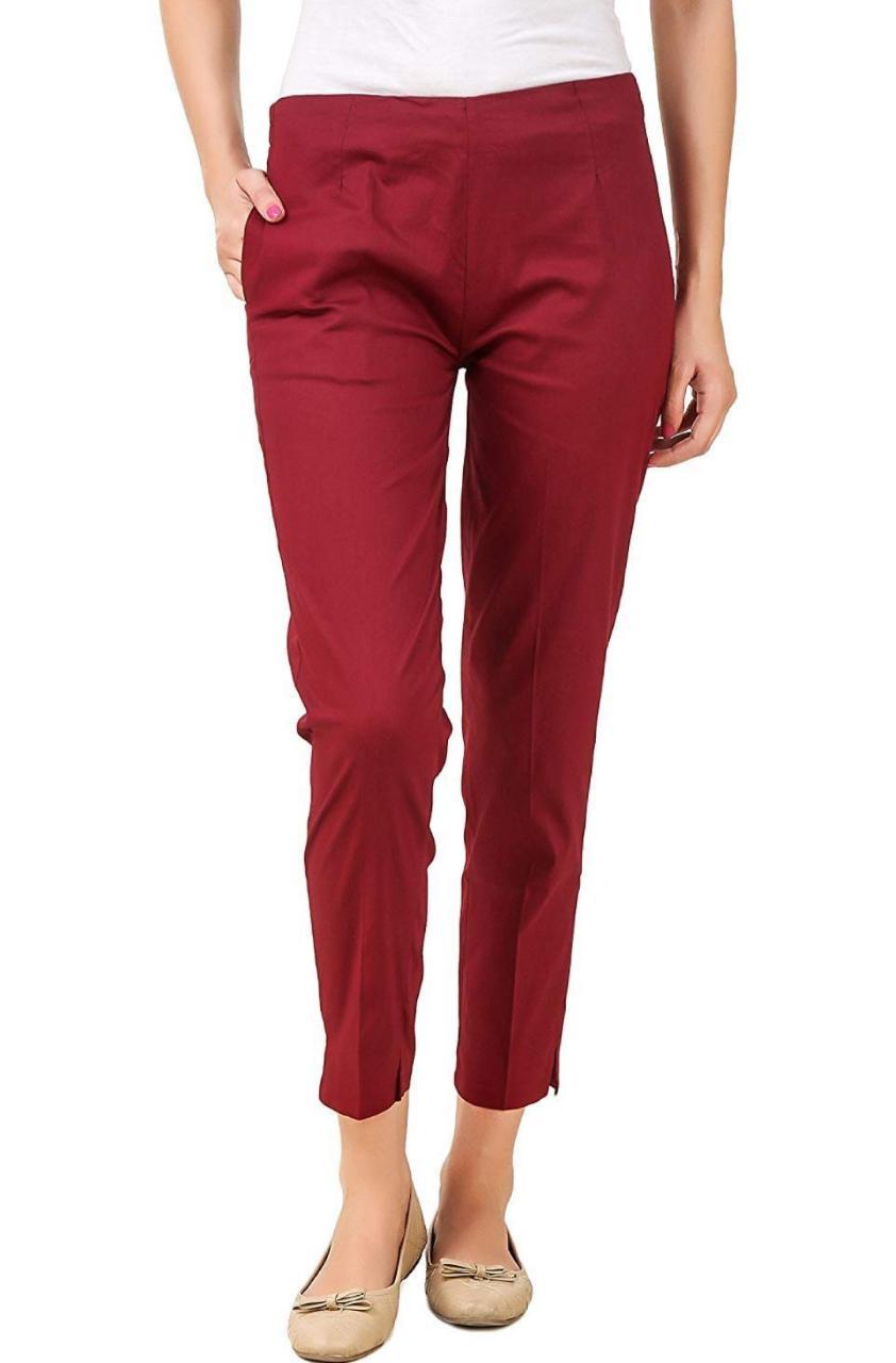 Ladies Cotton Plain Pant Decoration Material: Cloths