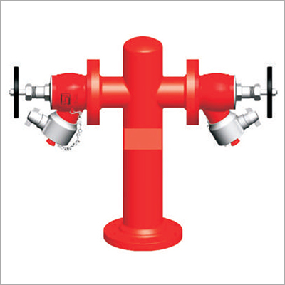डबल हेडेड फायर हाइड्रेंट स्टैंड पोस्ट