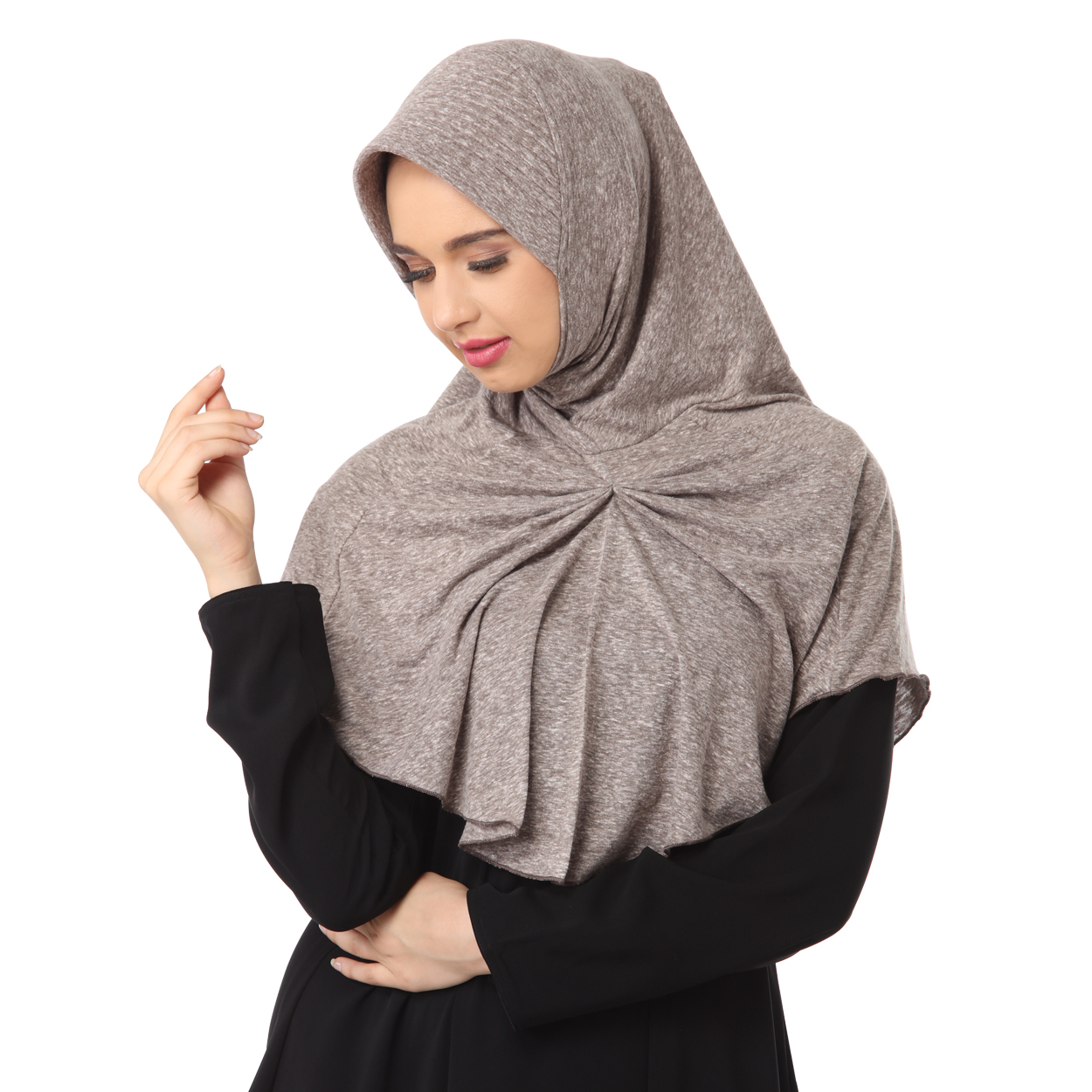 Azeezah Hijab - Poly Cotton Mix, Sizes S-xxl, Colors Black, Olive Green, Grey, Maroon | Breathable, Easy To Wash, Comfortable Fitting