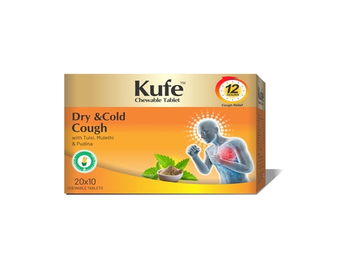 Truworth Kufe Care - Dry and Cold Cough Tablets, Enriched with Tulsi, Mulethi & Pudina for Adult Relief