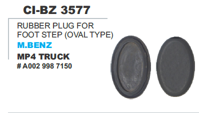 Rubber Plug Foot Step M Benz Truck - Rubber Material , 4 Wheeler Compatibility, Warranty Included