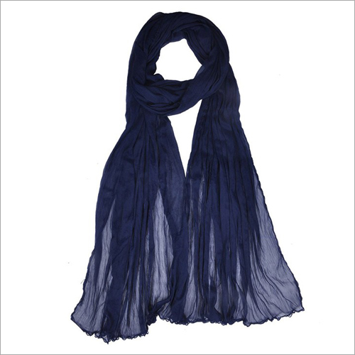 Ladies Blue Dupatta - Plain,  All Season | Quick Dry, No Fade, Washable, Dry Cleaning