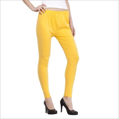 येलो लेडीज़ एंकल लेंथ लेगिंग्स