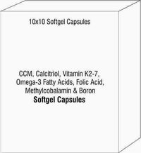 CCM Calcitriol विटामिन K2-7 ओमेगा-3 फैटी एसिड फोलिक एसिड मिथाइलकोबालामिन और बोरान सॉफ्ट जिलेटिन