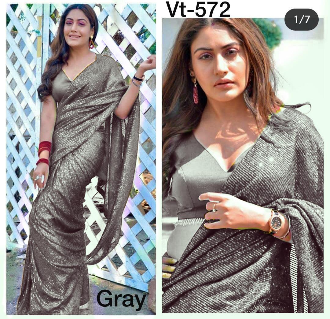 Gray Designer Saree
