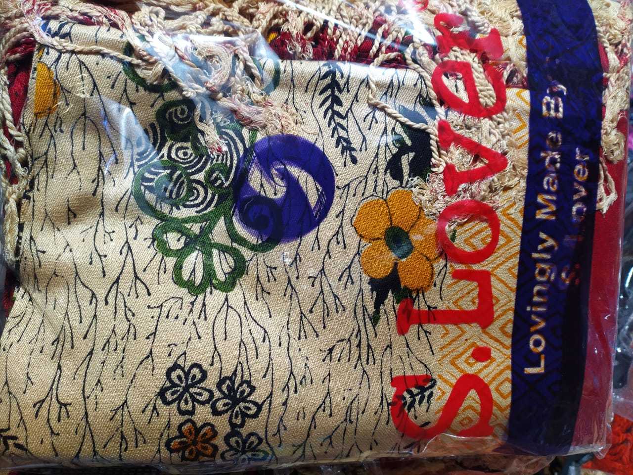 Satin Print Stoles - 28x72 Inch | Wool & Silk Multi Floral Designs, Elegant Decoration For Any Look