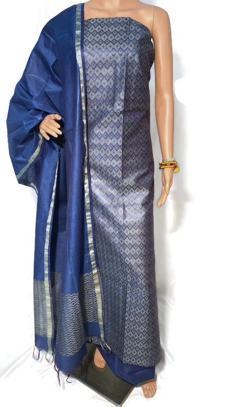 Pure Linen Silk Full Weaved Top 2.5 Mtrs, Dupatta 2.5 Mtrs ,Bottom 2.15 Mtrs.