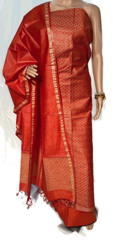 Pure Linen Silk Full Weaved Top 2.5 Mtrs, Dupatta 2.5 Mtrs ,Bottom 2.15 Mtrs.