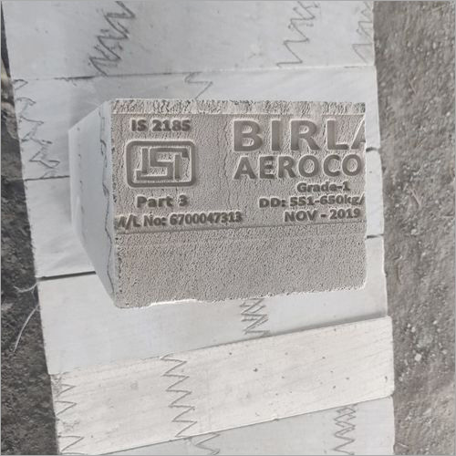Aerocon Aac Block - Rectangle Sizes 4x8x24 To 12x6x5 Inches | Durable, High-quality Material Blend Of Sand, Water, Quicklime, Cement, And Gypsum