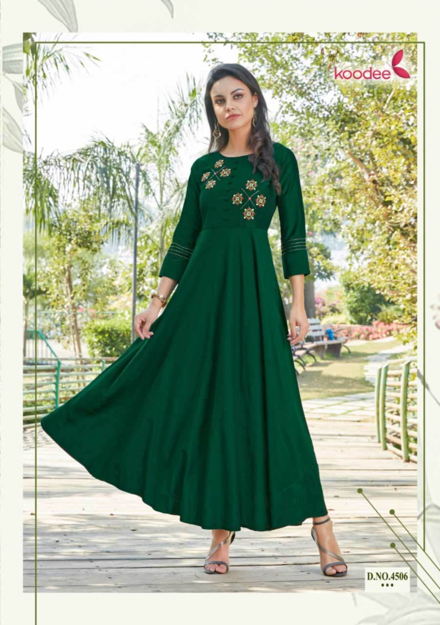 Plus Size Chinon Butti Kurti