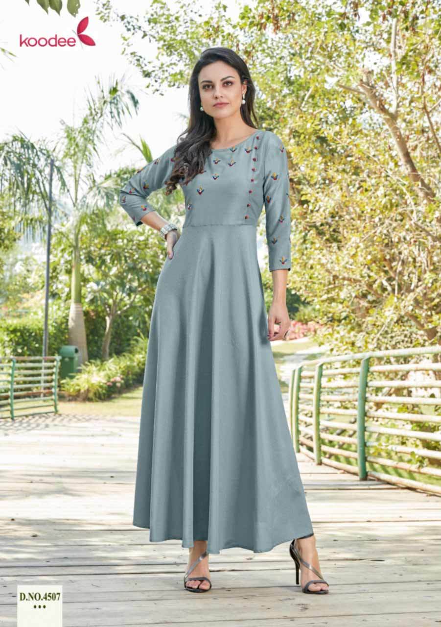 Plus Size Chinon Butti Kurti