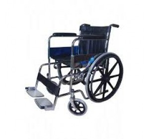Folding Wheelchair - Steel & Nylon, 90x60x90 cm, 24" Wheels | Lightweight 10-15 kg, 100 kg Weight Capacity, ISO 7176 Compliant