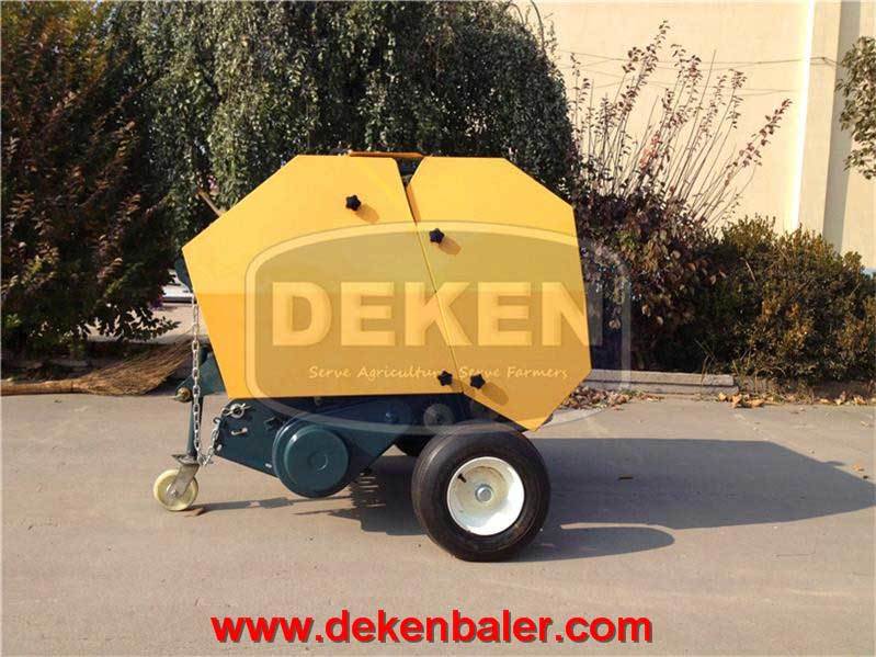Deken Mini Round Baler - Metal, 115x130x120 Cm, Green/yellow/red/blue | 390 Kg Weight, 2-5 Km/hr Speed, 25-50 Hp Power, Electric Start