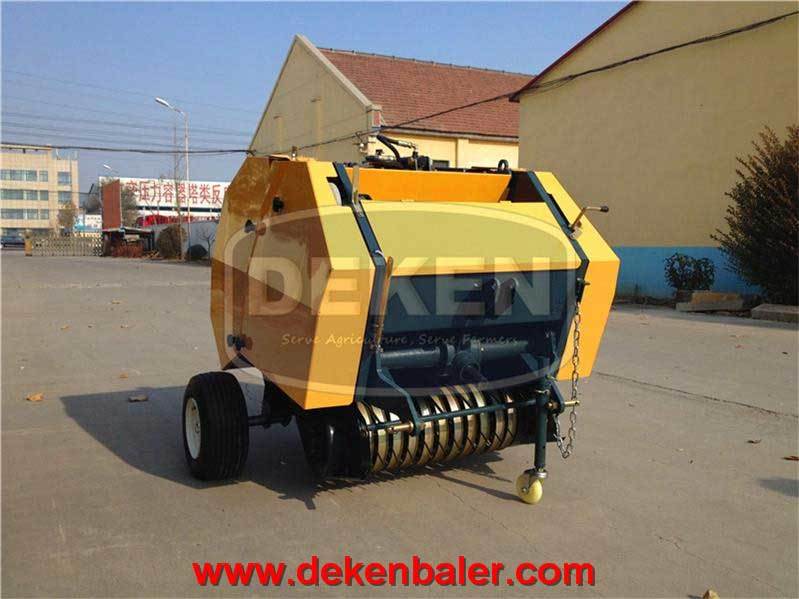 Deken Mini Round Baler - Metal, 115x130x120 Cm, Green/yellow/red/blue | 390 Kg Weight, 2-5 Km/hr Speed, 25-50 Hp Power, Electric Start