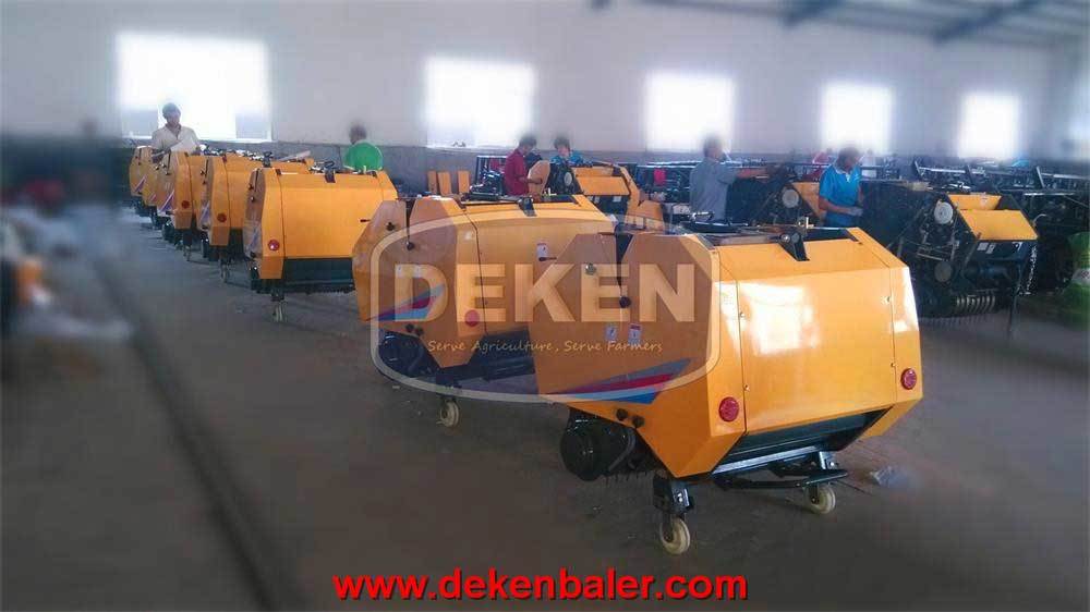 Deken Mini Round Baler - Metal, 115x130x120 Cm, Green/yellow/red/blue | 390 Kg Weight, 2-5 Km/hr Speed, 25-50 Hp Power, Electric Start
