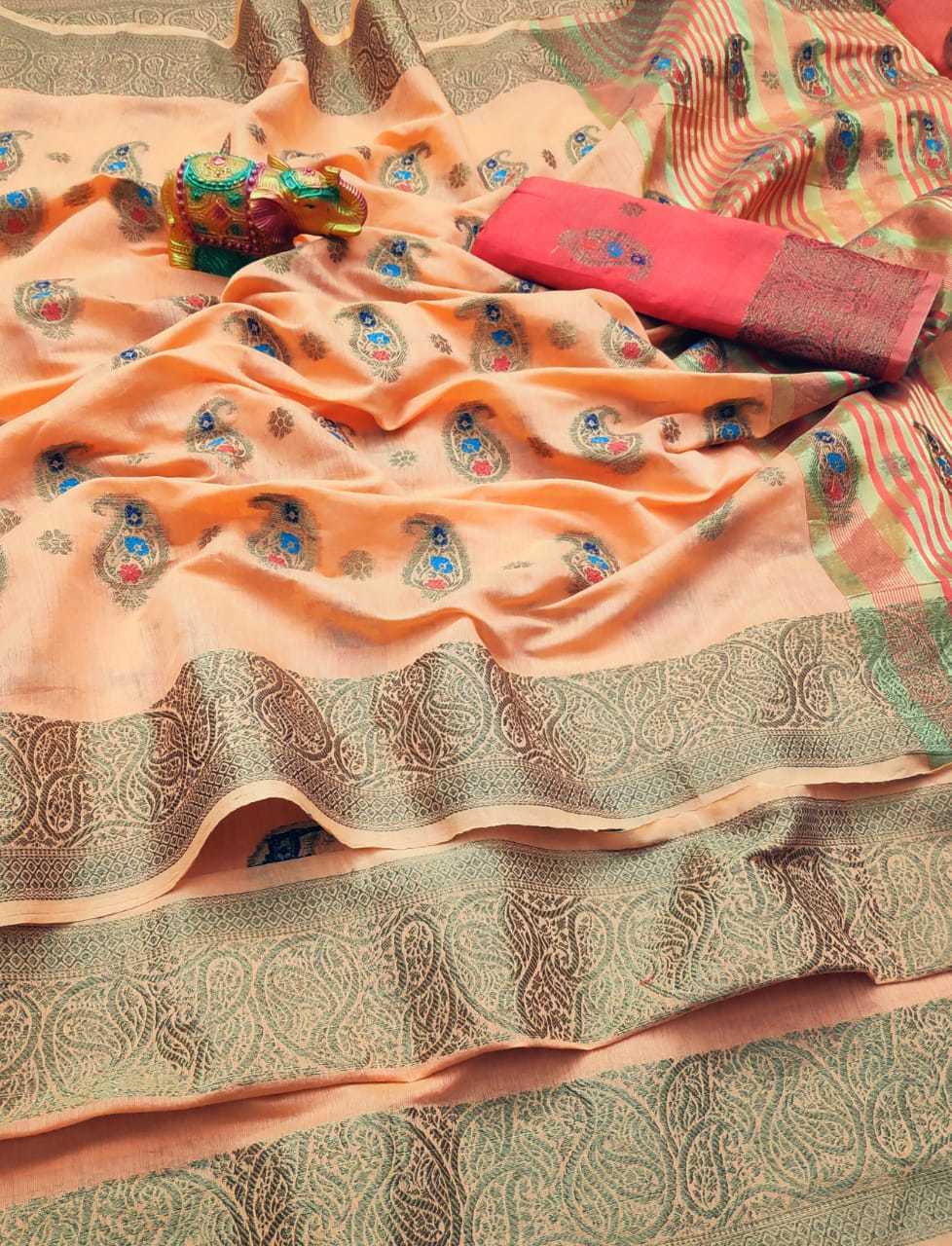 Saree - Cotton Silk With Exclusive Jacquard Design | Seasonal Versatility For Rainy, Spring, Summer, And Winter