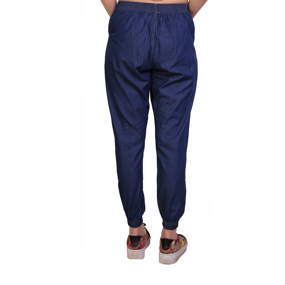 Denim Harem - Cotton Blend, Sizes S-xxl, Colors Dx, Ice, Stone | Casual Wear, Comfort Fit, Wrinkle-proof Fabric, Plain Pattern