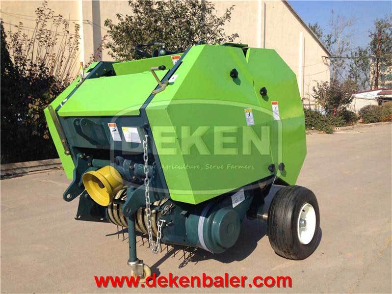 Deken Mini Round Baler - Metal, 130x130x135 Cm, Green, Yellow, Red, Blue - Gear Drive, Electric Start, Efficient Hay Grass Collecting And Storage, 450 Kg Weight