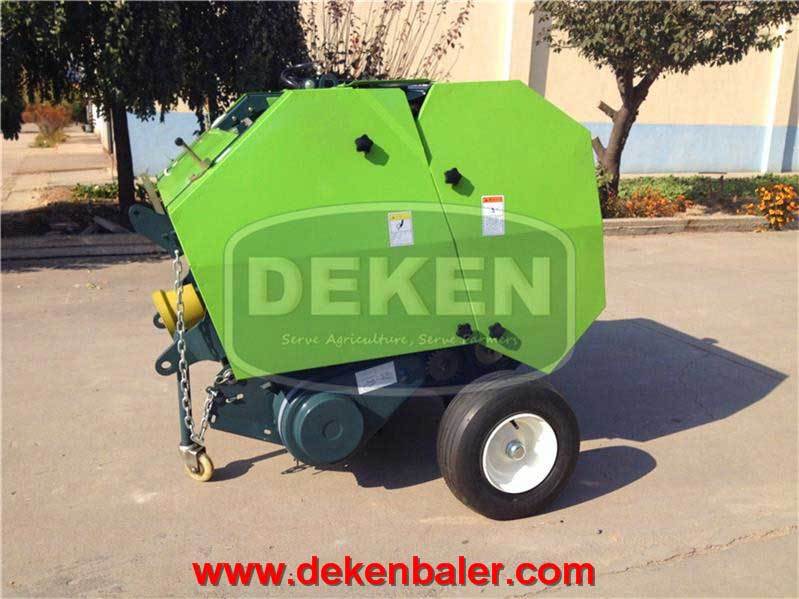 Deken Mini Round Baler - Metal, 130x130x135 Cm, Green, Yellow, Red, Blue - Gear Drive, Electric Start, Efficient Hay Grass Collecting And Storage, 450 Kg Weight